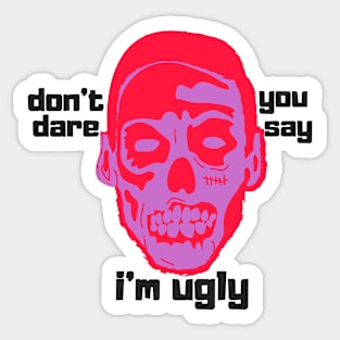 scary typography design Sticker